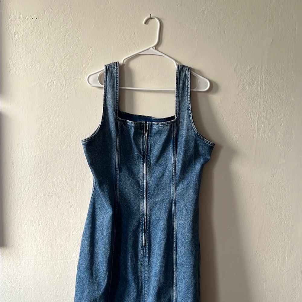 Abercrombie & Fitch Blue Denim Midi Dress - Picture 4 of 8